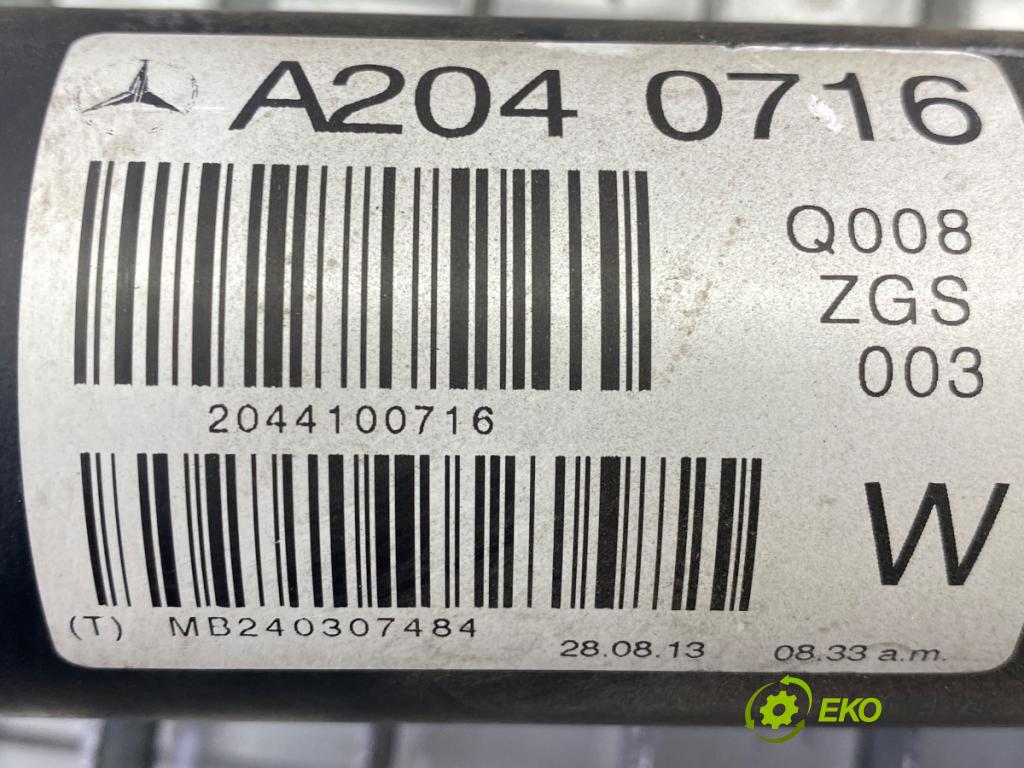 MERCEDES-BENZ KLASA C (W204) 2007 - 2015    C 220 CDI (204.002) 125 kW [170 KM] olej napędowy 2008 - 2014  Kardaň, hriadeľ hnací zad A2040716 (Kardaňové hriadele)