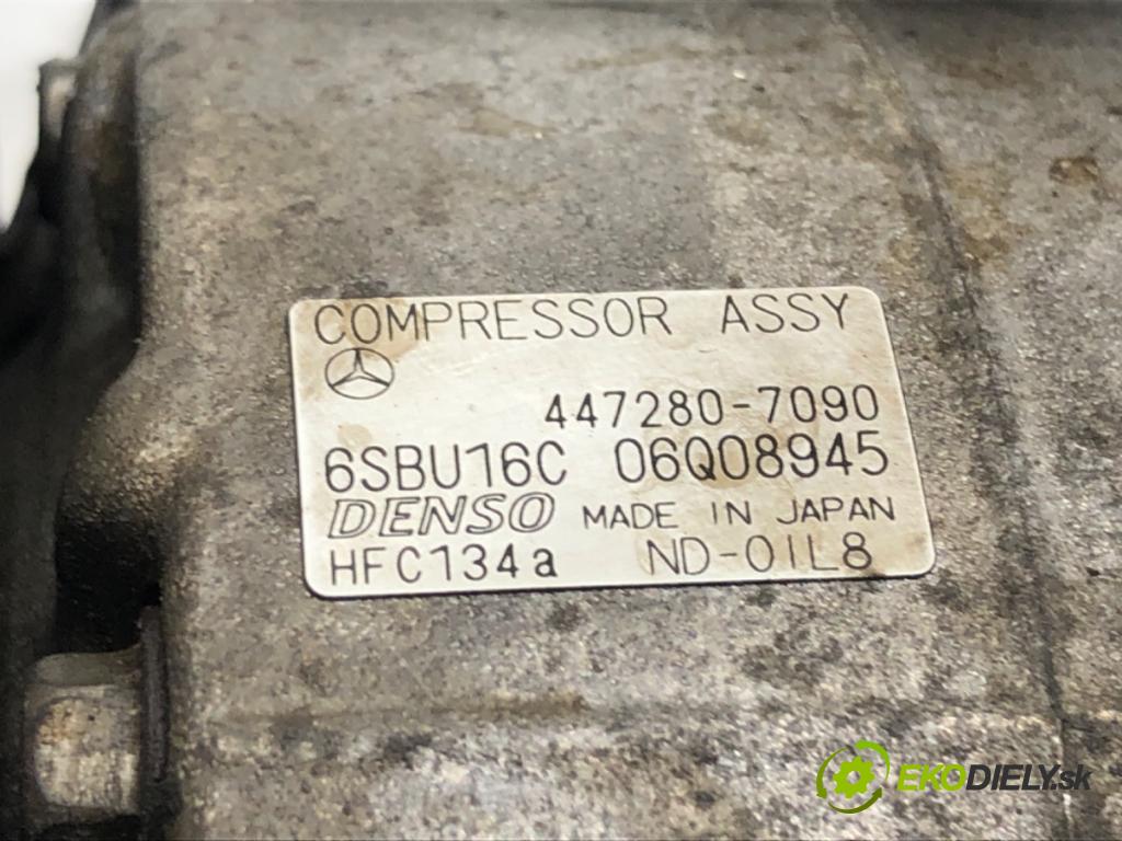 MERCEDES-BENZ KLASA C (W204) 2007 - 2015    C 220 CDI (204.002) 125 kW [170 KM] olej napędowy 2008 - 2014  Kompresor klimatizácie 447280-7090 (Kompresory klimatizácie)