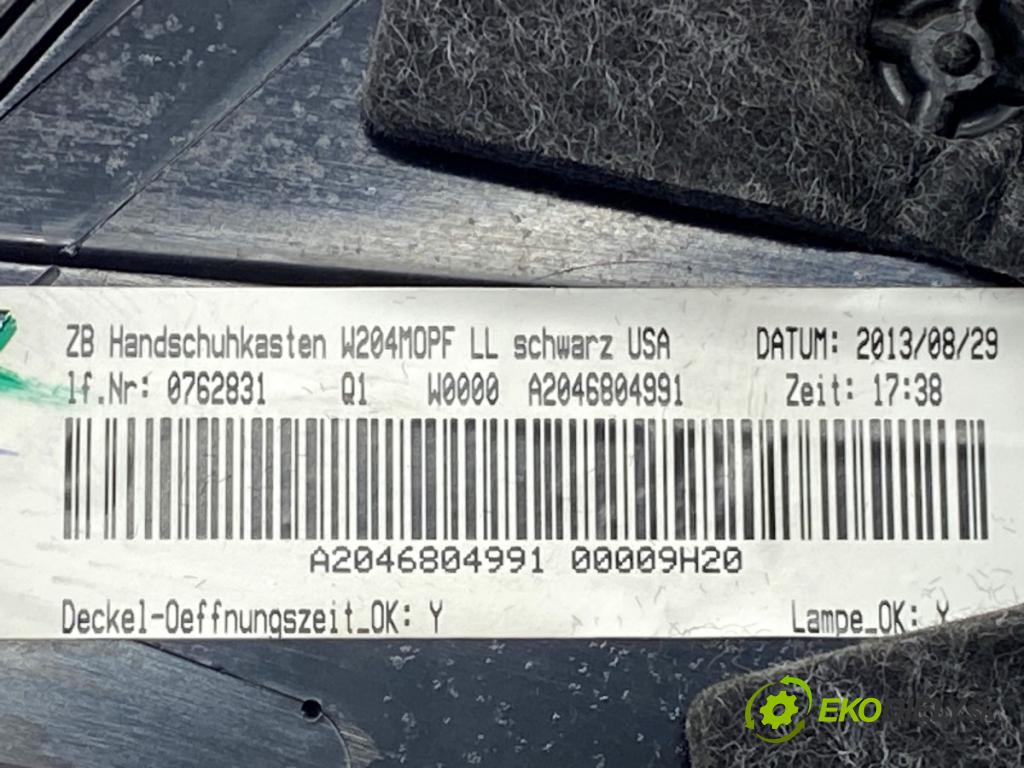 MERCEDES-BENZ KLASA C (W204) 2007 - 2015    C 220 CDI (204.002) 125 kW [170 KM] olej napędowy 2008 - 2014  Priehradka, kastlík spolujazdca A2046804991 (Priehradky, kastlíky)