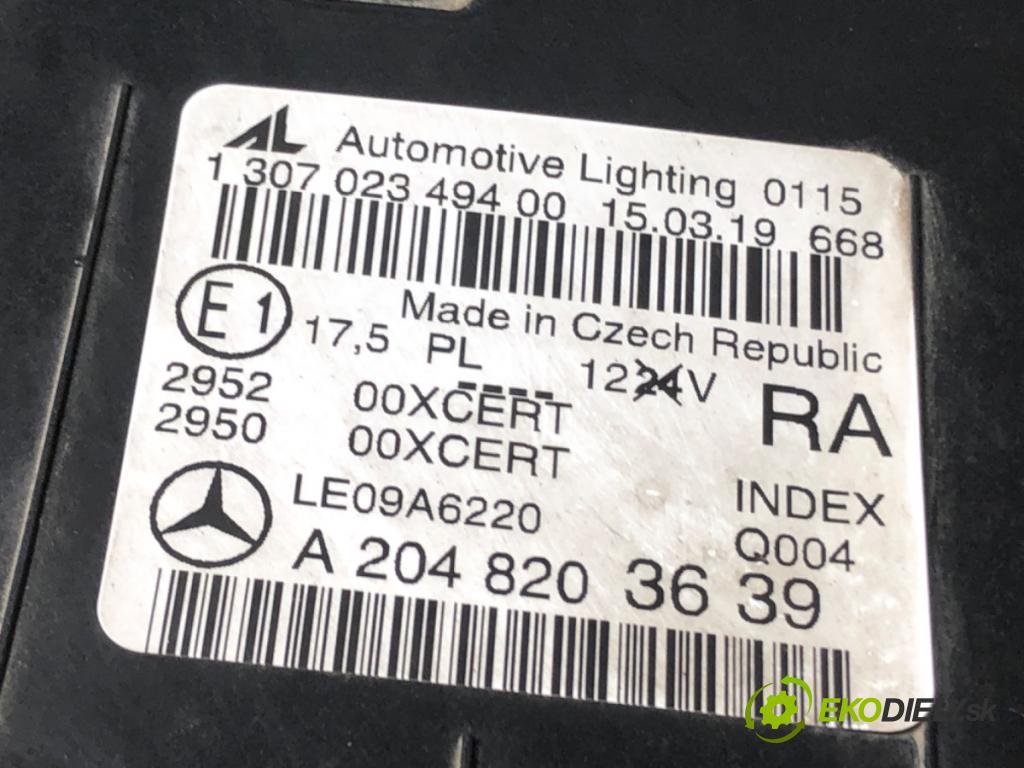 MERCEDES-BENZ KLASA C (W204) 2007 - 2015    C 220 CDI (204.002) 125 kW [170 KM] olej napędowy 2008 - 2014  Svetlomet pravy predný XENON LIFT A2048203639