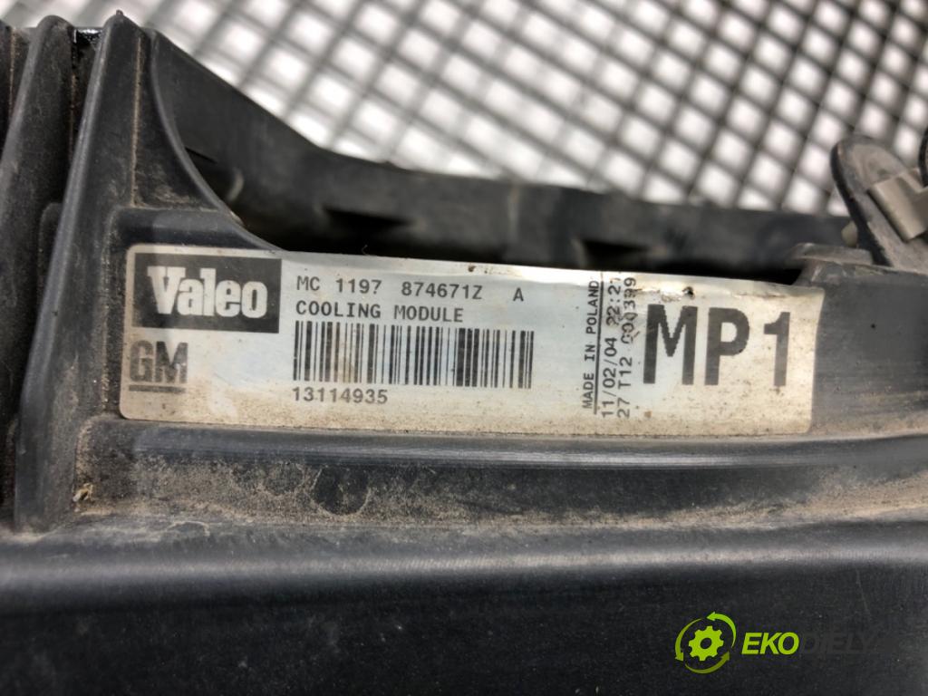 OPEL VECTRA C Kombi (Z02) 2003 - 2009    1.9 CDTI (F35) 88 kW [120 KM] olej napędowy 2004 - 2009  ventilátor chladiče 13123751 (Ventilátory)