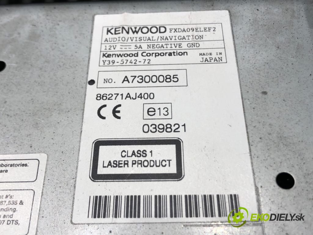 SUBARU OUTBACK (BR) 2009 - 2022    3.6 R AWD (BRF) 191 kW [260 KM] benzyna 2009 - 2022  RADIO Navigácia 86271AJ400 (Audio zariadenia)