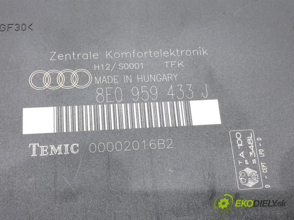 AUDI A4 B6 (8E2) 2000 - 2005    1.9 TDI 96 kW [130 KM] olej napędowy 2000 - 2004  Modul komfortu 8E0959433J (Moduly komfortu)
