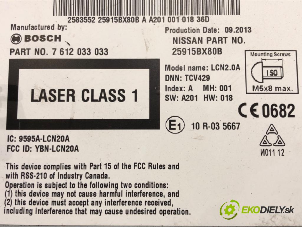 NISSAN JUKE (F15) 2010 - 2022    1.6 DIG-T 140 kW [190 KM] benzyna 2010 - 2022  RADIO 25915BX80B (Audio zariadenia)