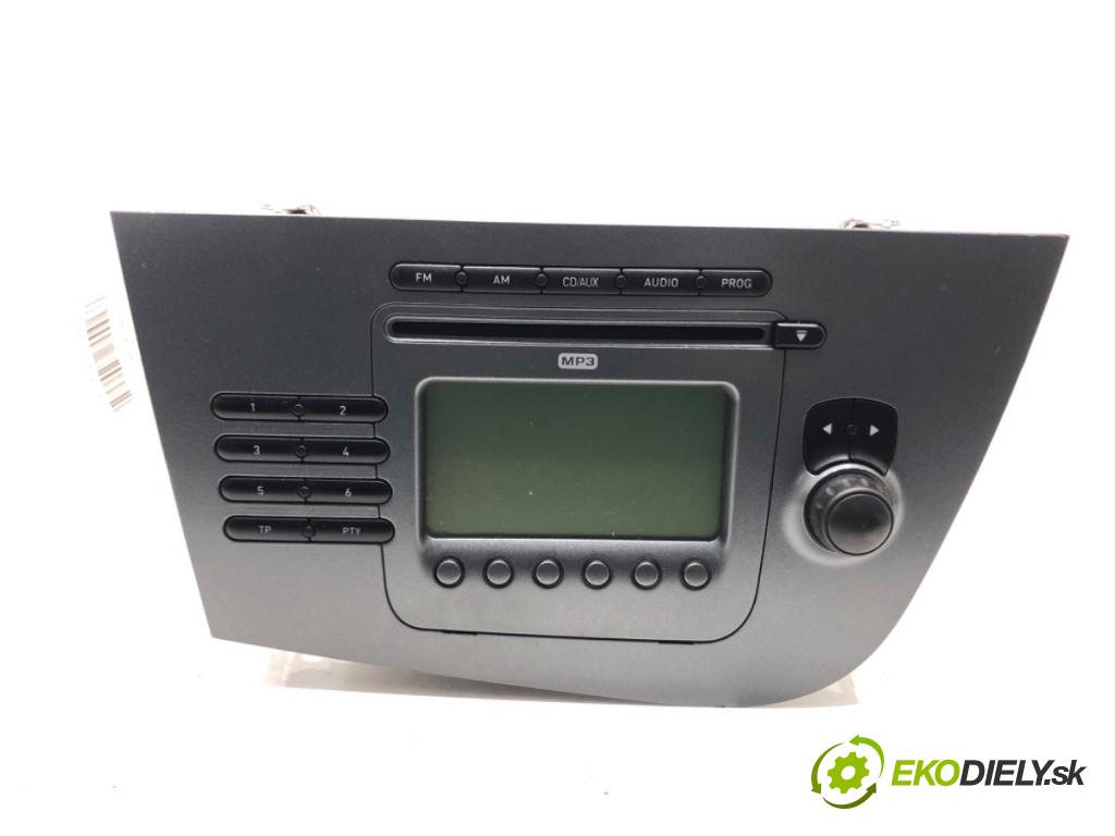 SEAT LEON (1P1) 2005 - 2013    1.9 TDI 77 kW [105 KM] olej napędowy 2005 - 2010  RADIO 1P1035186B (Audio zariadenia)