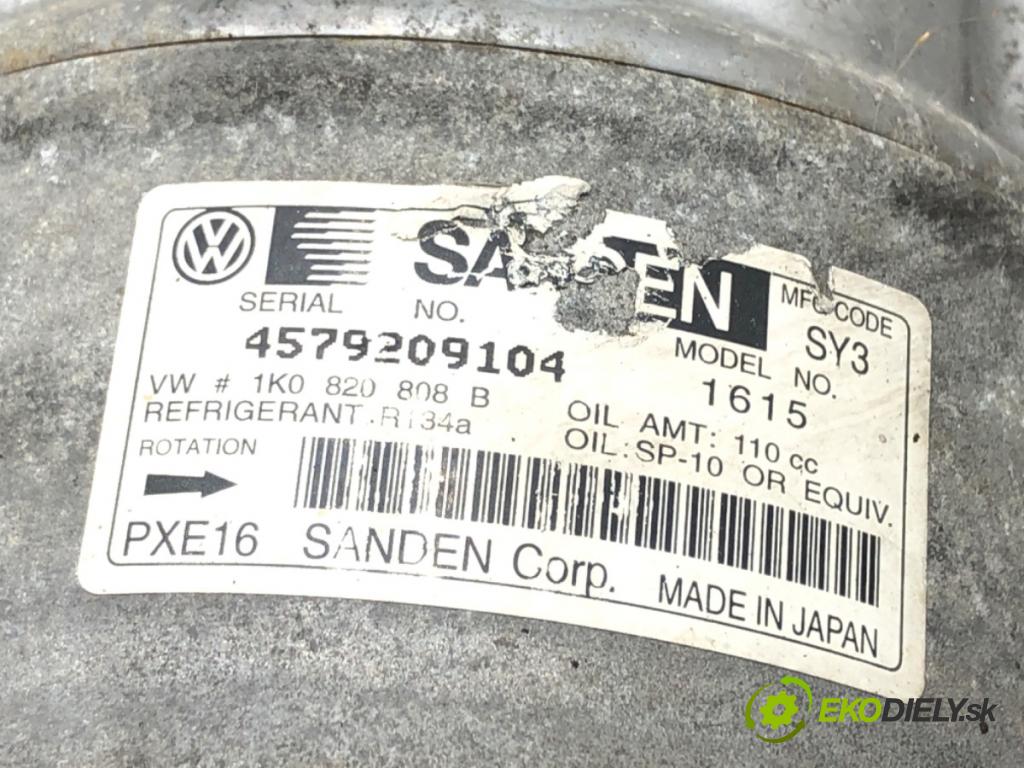 SEAT LEON (1P1) 2005 - 2013    1.9 TDI 77 kW [105 KM] olej napędowy 2005 - 2010  Kompresor klimatizácie 1K0820808B (Kompresory klimatizácie)