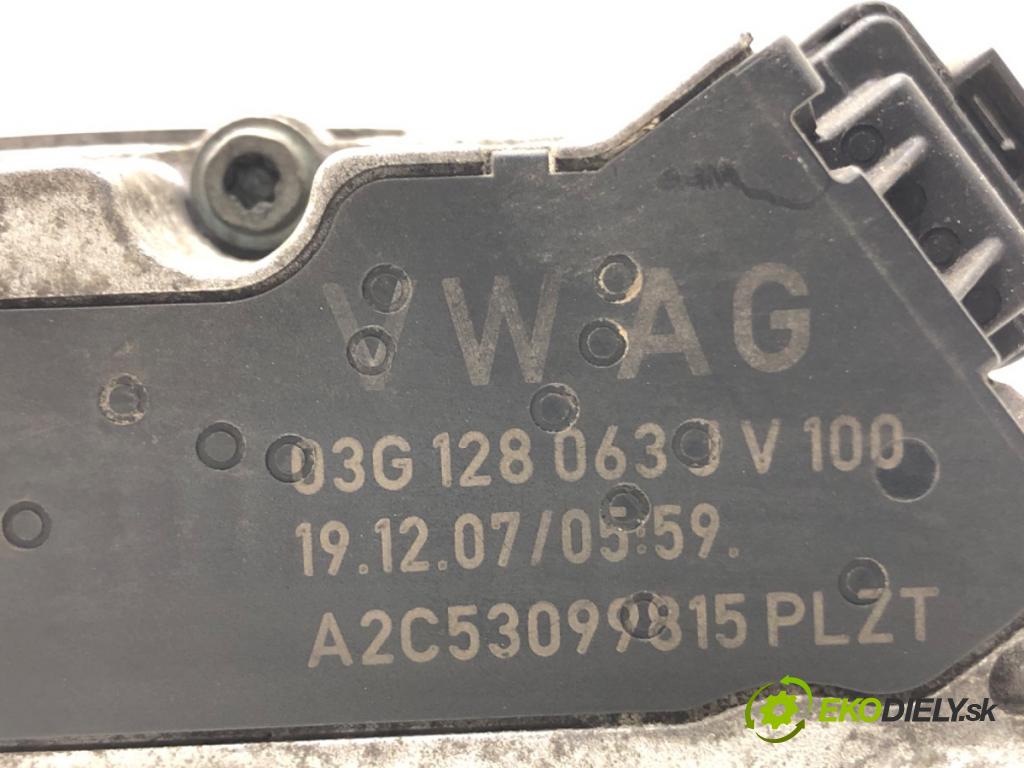 SEAT LEON (1P1) 2005 - 2013    1.9 TDI 77 kW [105 KM] olej napędowy 2005 - 2010  Škrtiaca klapka 03G128063J (Škrtiace klapky)