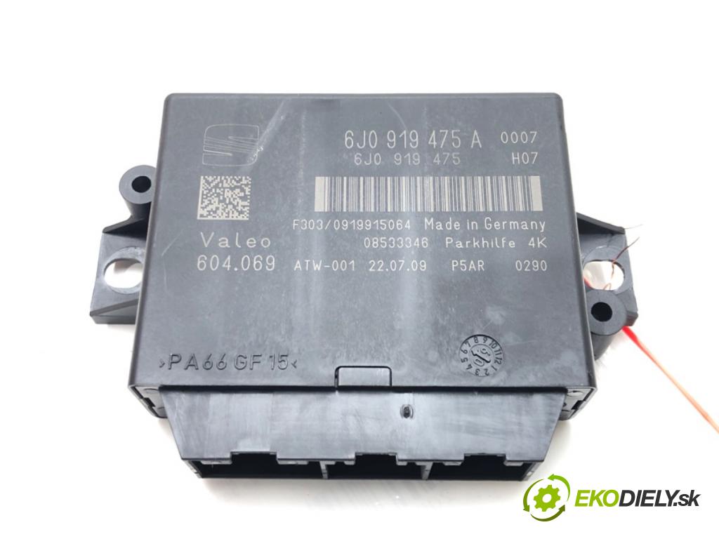 SEAT IBIZA IV (6J5, 6P1) 2008 - 2017    1.6 TDI 66 kW [90 KM] olej napędowy 2009 - 2015  Modul PDC 6J0919475A (Ostatné)