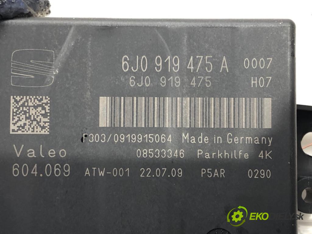 SEAT IBIZA IV (6J5, 6P1) 2008 - 2017    1.6 TDI 66 kW [90 KM] olej napędowy 2009 - 2015  Modul PDC 6J0919475A (Ostatné)