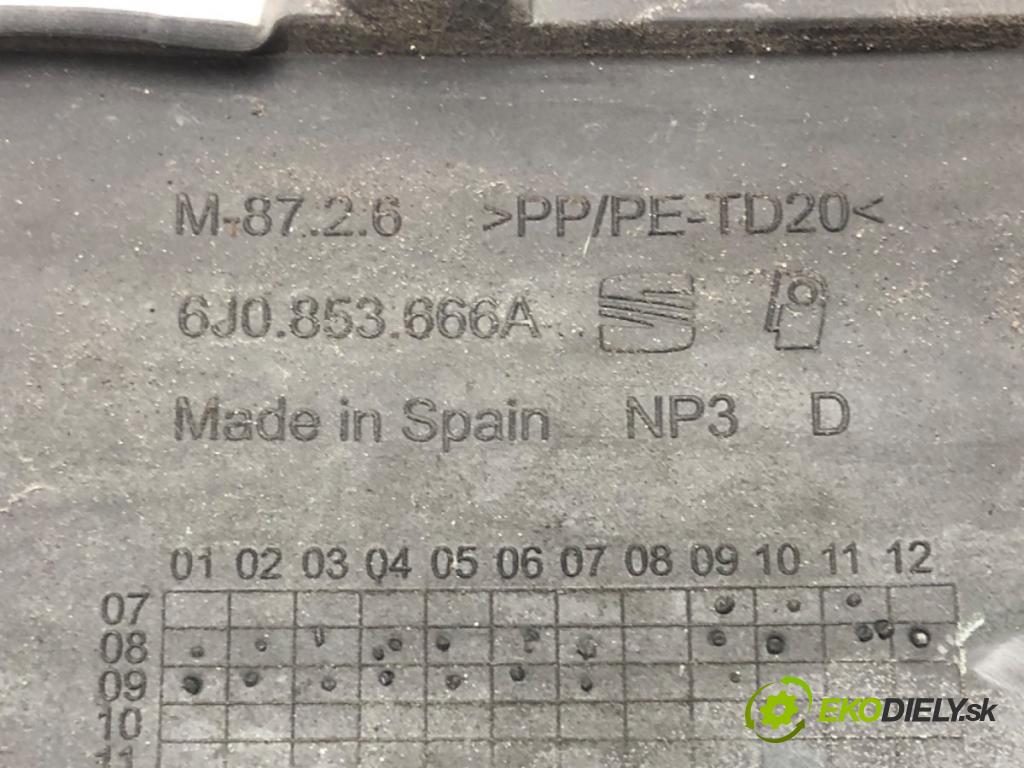 SEAT IBIZA IV (6J5, 6P1) 2008 - 2017    1.6 TDI 66 kW [90 KM] olej napędowy 2009 - 2015  mří nárazníka přední část pravá 6J0853666A