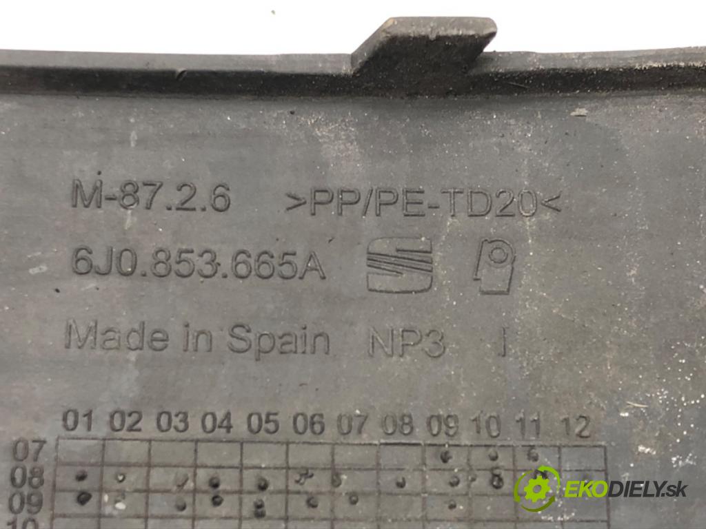 SEAT IBIZA IV (6J5, 6P1) 2008 - 2017    1.6 TDI 66 kW [90 KM] olej napędowy 2009 - 2015  mří nárazníka levý přední část 6J0853665A