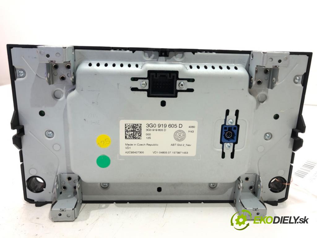 VW PASSAT B8 (3G2, CB2) 2014 - 2022    1.4 TSI 110 kW [150 KM] benzyna 2014 - 2022  RADIO 3G0919605D (Audio zariadenia)