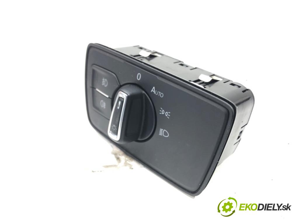 VW PASSAT B8 (3G2, CB2) 2014 - 2022    1.4 TSI 110 kW [150 KM] benzyna 2014 - 2022  Spínač svetiel na prístrojovej doske 3G0941633H (Prepínače, spínače, tlačidlá a ovládače kúrenia)