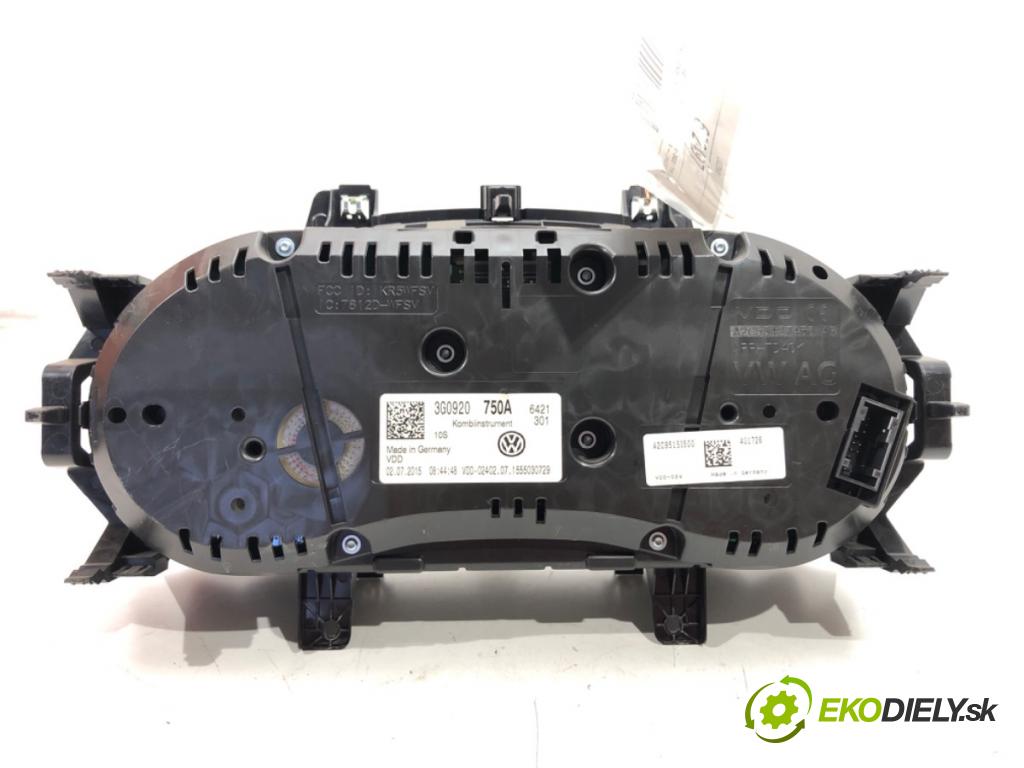 VW PASSAT B8 (3G2, CB2) 2014 - 2022    1.4 TSI 110 kW [150 KM] benzyna 2014 - 2022  Prístrojovka 3G0920750A (Prístrojové dosky, displeje)