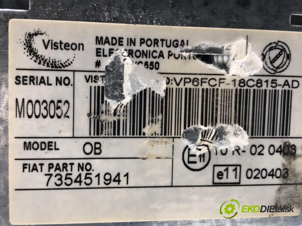 FIAT BRAVO II (198_) 2006 - 2022    1.9 D Multijet (198AXB1A) 88 kW [120 KM] olej napędowy 2007 - 2014  RADIO 735451941 (Audio zariadenia)