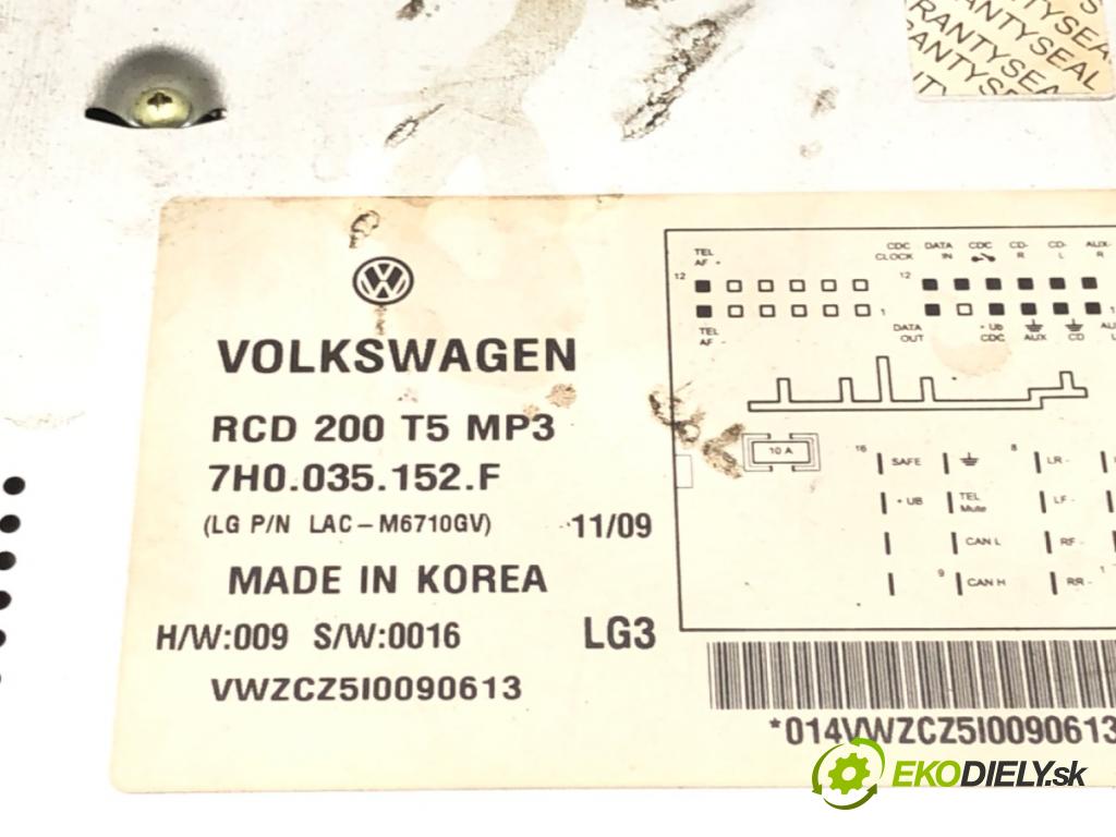 VW POLO (9N_, 9A_) 2001 - 2014    1.4 TDI 51 kW [70 KM] olej napędowy 2005 - 2009  RADIO 7H0035152F (Audio zariadenia)