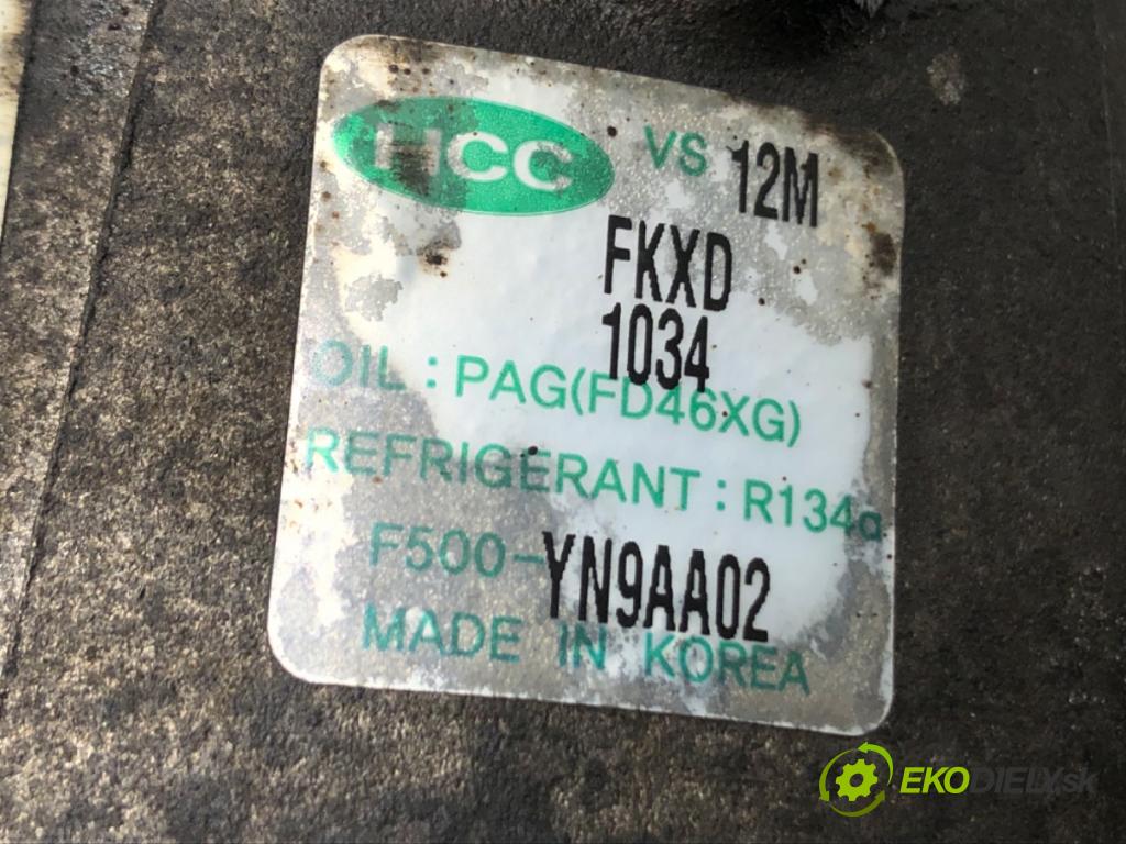 HYUNDAI ix20 (JC) 2010 - 2022    1.4 66 kW [90 KM] benzyna 2010 - 2022  Kompresor klimatizácie F500-YN9AA02 (Kompresory klimatizácie)