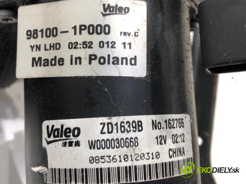 HYUNDAI ix20 (JC) 2010 - 2022    1.4 66 kW [90 KM] benzyna 2010 - 2022  Mechanizmus stieračov predný 98100-1P000 (Motorčeky stieračov predné)