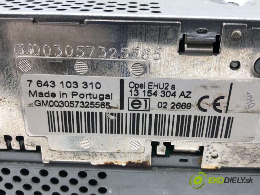 OPEL ASTRA H (A04) 2004 - 2014    1.4 (L48) 66 kW [90 KM] benzyna 2004 - 2010  RADIO 13154304 (Audio zariadenia)