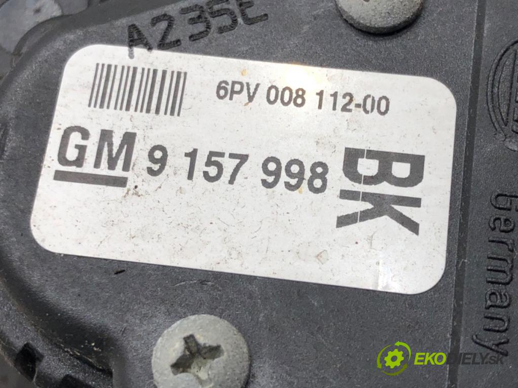 OPEL ASTRA H (A04) 2004 - 2014    1.4 (L48) 66 kW [90 KM] benzyna 2004 - 2010  Potenciometer plynu 9157998 (Pedále)