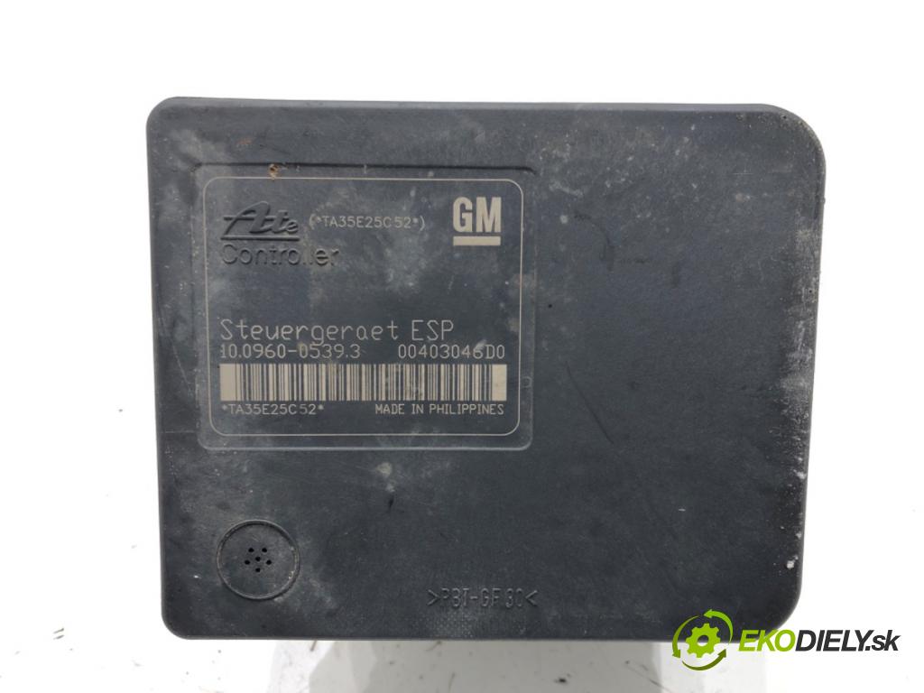 OPEL ASTRA H (A04) 2004 - 2014    1.4 (L48) 66 kW [90 KM] benzyna 2004 - 2010  Pumpa ABS 13213610 (Pumpy ABS)