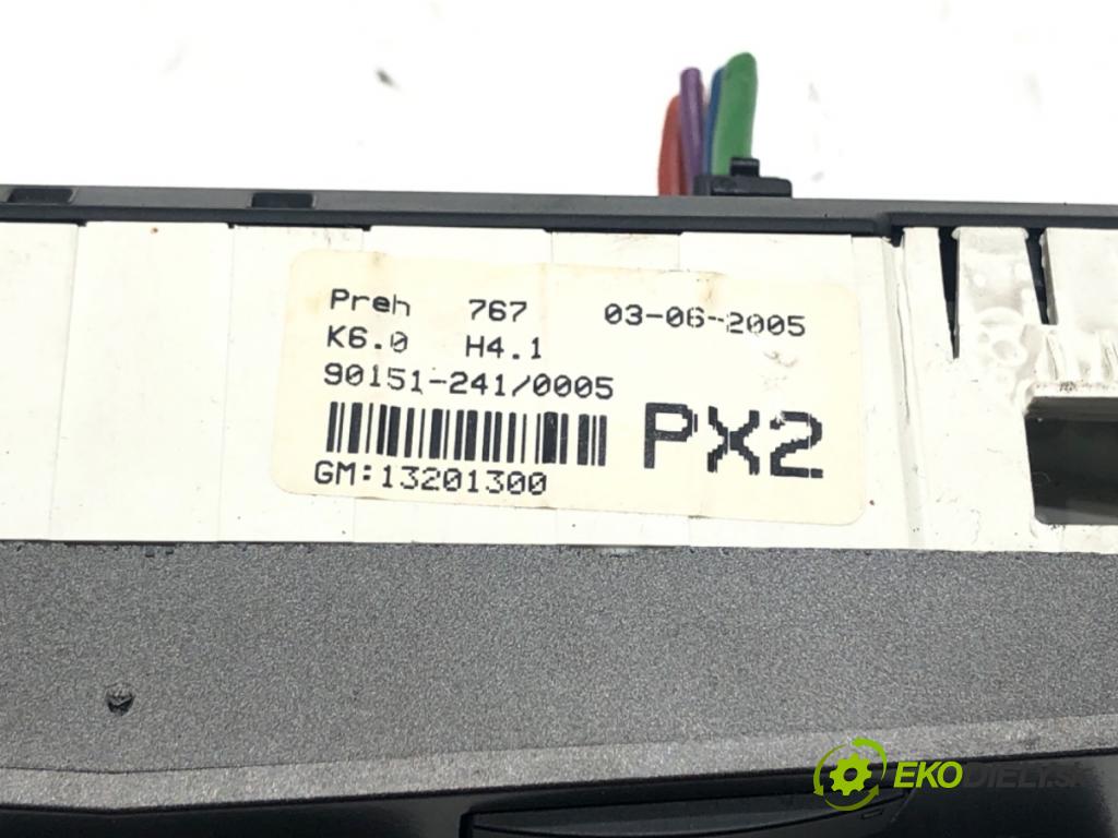 OPEL ASTRA H (A04) 2004 - 2014    1.4 (L48) 66 kW [90 KM] benzyna 2004 - 2010  Panel ovládania kúrenia 13201300 (Prepínače, spínače, tlačidlá a ovládače kúrenia)