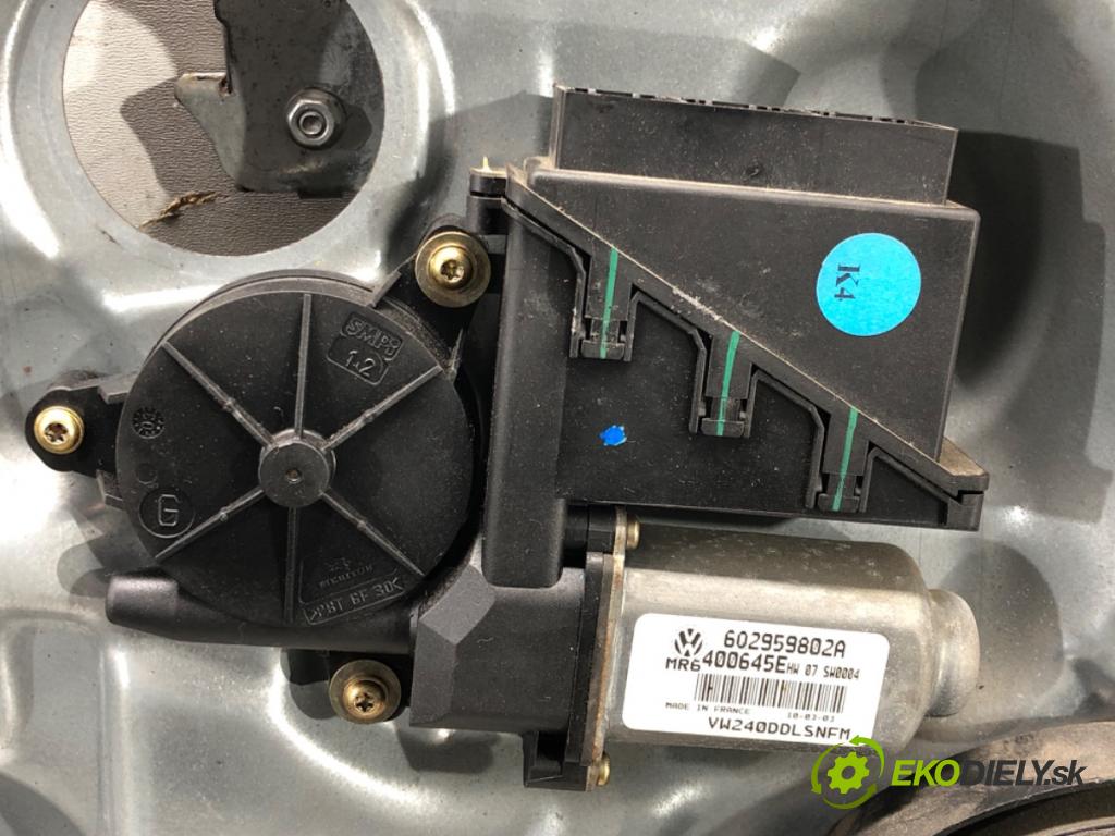 VW POLO (9N_, 9A_) 2001 - 2014    1.2 12V 47 kW [64 KM] benzyna 2001 - 2007  mechanismus okna levý přední část 6Q2959802A