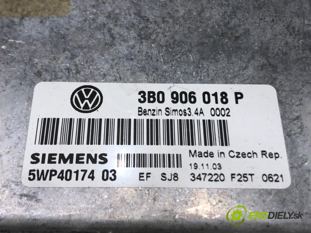VW PASSAT B5.5 (3B3) 2000 - 2005    1.6 75 kW [102 KM] benzyna 2000 - 2005  riadiaca jednotka Motor 3B0906018P (Riadiace jednotky)