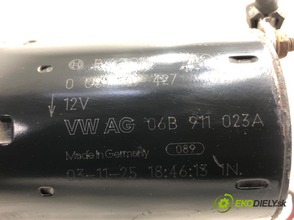 VW PASSAT B5.5 (3B3) 2000 - 2005    1.6 75 kW [102 KM] benzyna 2000 - 2005  Štartér 06B911023A (Štartéry)