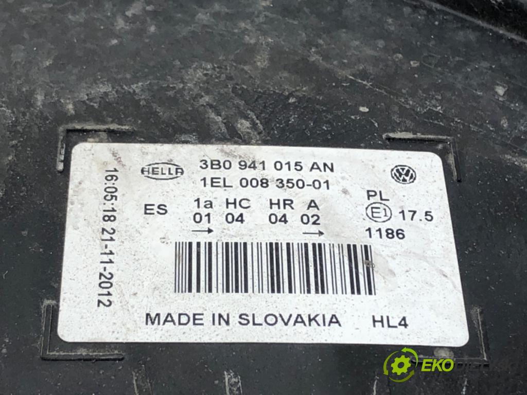 VW PASSAT B5.5 (3B3) 2000 - 2005    1.6 75 kW [102 KM] benzyna 2000 - 2005  Svetlomet ľavy predný 3B0941015AN