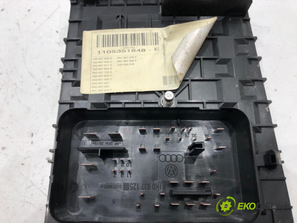 VW TIGUAN (5N_) 2007 - 2018    2.0 TDI 4motion 103 kW [140 KM] olej napędowy 2007 - 2018  skříňka poistková 1K0937125D (Pojistkové skříňky)