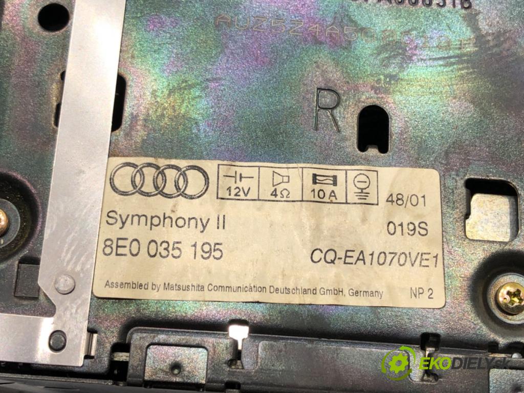 AUDI A4 B6 (8E2) 2000 - 2005    1.8 T 110 kW [150 KM] benzyna 2000 - 2002  RADIO 8E0035195 (Audio zariadenia)