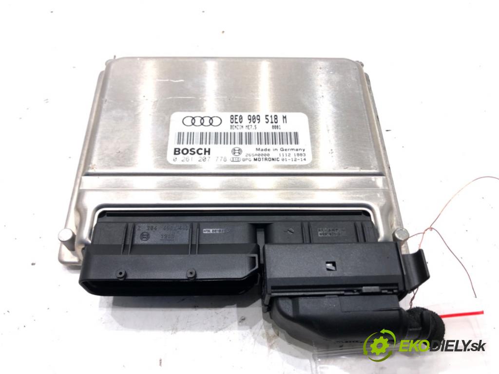 AUDI A4 B6 (8E2) 2000 - 2005    1.8 T 110 kW [150 KM] benzyna 2000 - 2002  riadiaca jednotka Motor 8E0909518M (Riadiace jednotky)