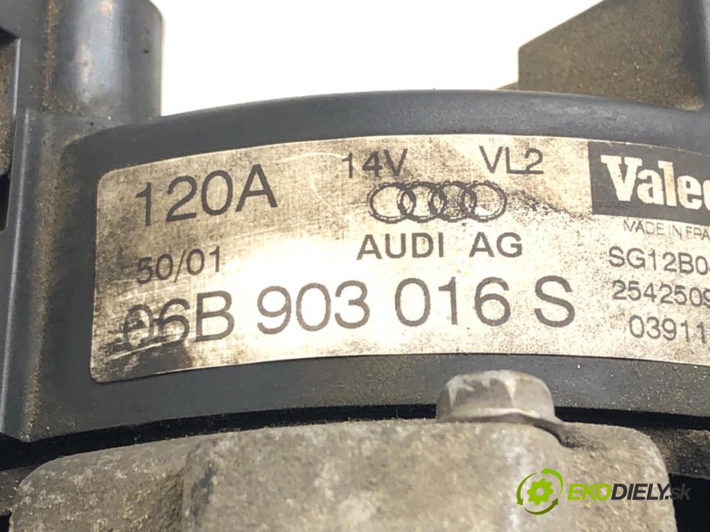 AUDI A4 B6 (8E2) 2000 - 2005    1.8 T 110 kW [150 KM] benzyna 2000 - 2002  Alternátor 06B903016S (Alternátory)
