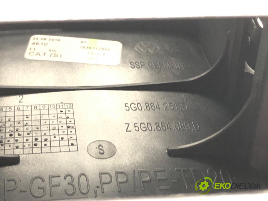 VW GOLF VII Variant (BA5, BV5) 2013 - 2022    1.5 TSI 96 kW [130 KM] benzyna 2017 - 2022  Lakťová opierka  (Lakťové opierky)