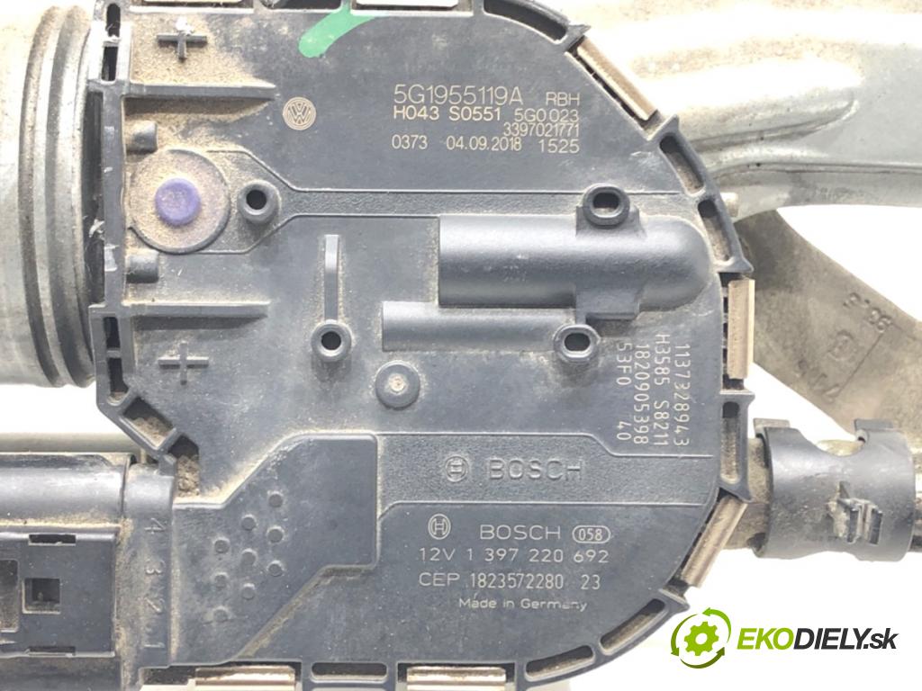 VW GOLF VII Variant (BA5, BV5) 2013 - 2022    1.5 TSI 96 kW [130 KM] benzyna 2017 - 2022  Mechanizmus stieračov predný 5G1955023D (Motorčeky stieračov predné)