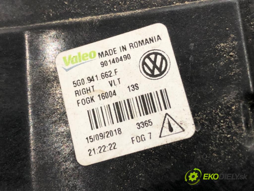 VW GOLF VII Variant (BA5, BV5) 2013 - 2022    1.5 TSI 96 kW [130 KM] benzyna 2017 - 2022  hmlové svetlo, hmlovka pravý přední část 5G0941662F