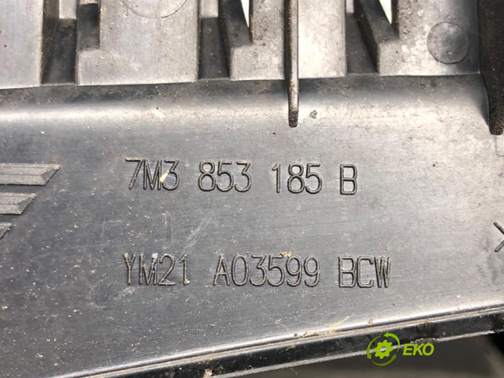 SEAT ALHAMBRA (7V8, 7V9) 1996 - 2010    1.9 TDI 66 kW [90 KM] olej napędowy 1996 - 2010  torpédo plast pod čelní okno 7M3853185B (Torpéda)