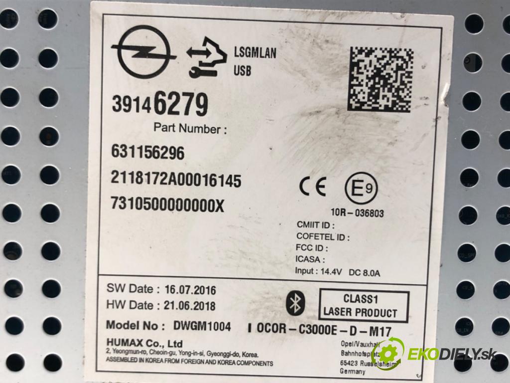 OPEL CORSA E (X15) 2014 - 2022    1.4 (08, 68) 66 kW [90 KM] benzyna 2014 - 2022  RADIO 39146279 (Audio zariadenia)