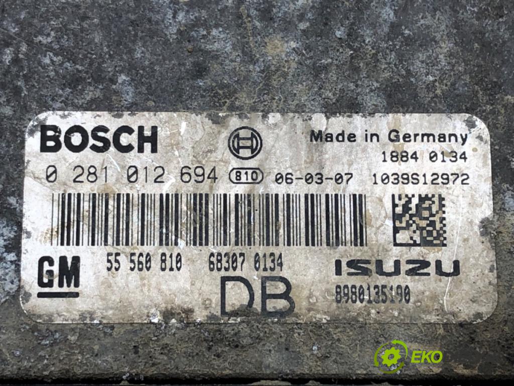 OPEL ASTRA H (A04) 2004 - 2014    1.7 CDTI (L48) 74 kW [100 KM] olej napędowy 2004 - 2010  řídící jednotka motora 55560810 (Řídící jednotky)