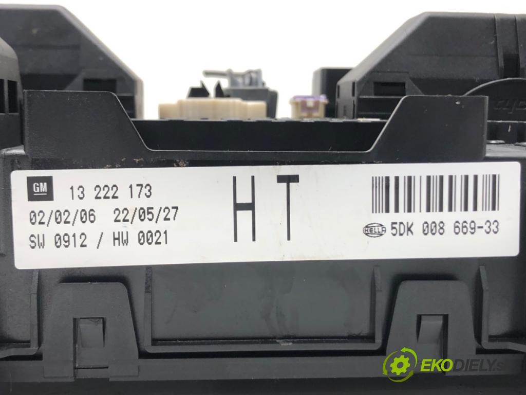OPEL ASTRA H Kombi (A04) 2004 - 2014    1.9 CDTI (L35) 74 kW [100 KM] olej napędowy 2005 - 2010  modul BSI 13222173 (Pojistkové skříňky)