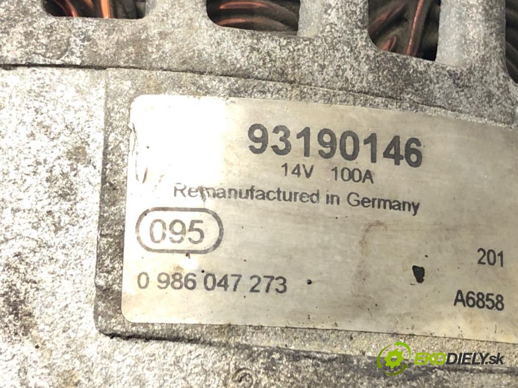 OPEL ASTRA H Kombi (A04) 2004 - 2014    1.9 CDTI (L35) 74 kW [100 KM] olej napędowy 2005 - 2010  Alternátor 93190146 (Alternátory)