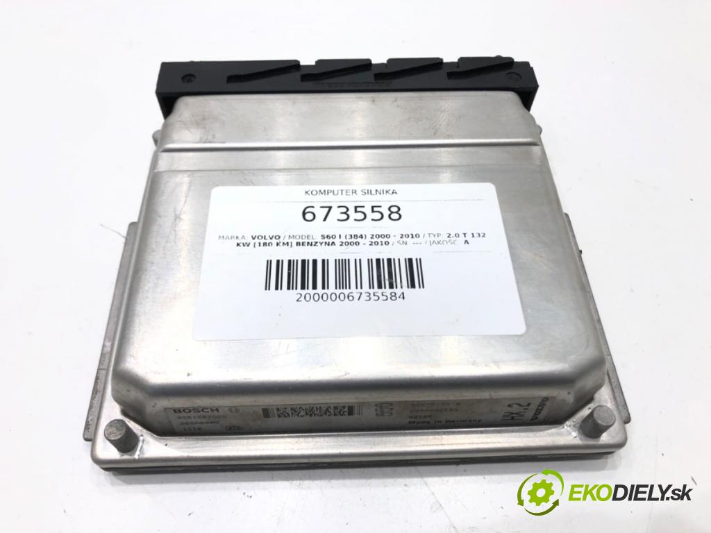 VOLVO S60 I (384) 2000 - 2010    2.0 T 132 kW [180 KM] benzyna 2000 - 2010  riadiaca jednotka Motor 0261207666 (Riadiace jednotky)