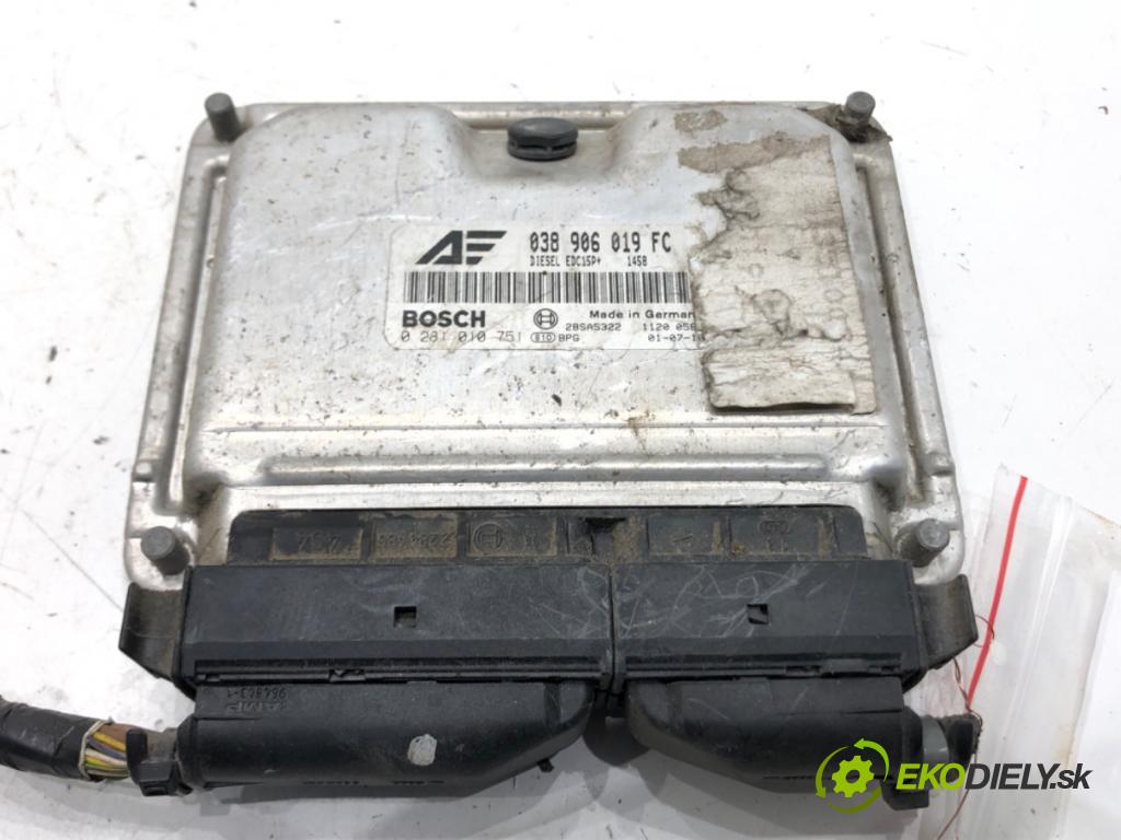 SEAT ALHAMBRA (7V8, 7V9) 1996 - 2010    1.9 TDI 85 kW [115 KM] olej napędowy 2000 - 2010  riadiaca jednotka Motor 038906019FC (Riadiace jednotky)