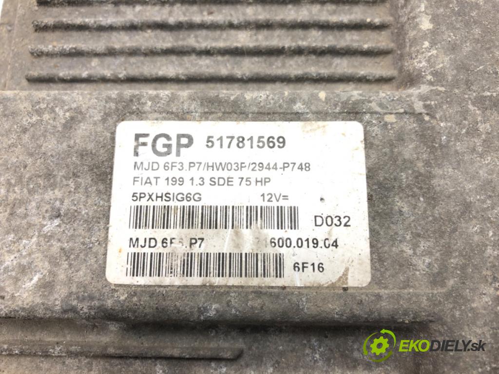 FIAT GRANDE PUNTO (199_) 2005 - 2022    1.3 D Multijet 55 kW [75 KM] olej napędowy 2005 - 2022  riadiaca jednotka Motor 51781569 (Riadiace jednotky)