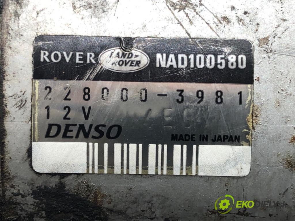 LAND ROVER FREELANDER I (L314) 1998 - 2006    2.0 DI 4x4 72 kW [98 KM] olej napędowy 1998 - 2000  Štartér 228000-3981 (Štartéry)