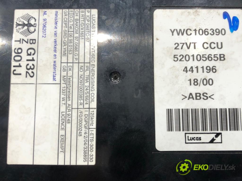 LAND ROVER FREELANDER I (L314) 1998 - 2006    2.0 DI 4x4 72 kW [98 KM] olej napędowy 1998 - 2000  modul BSI 52010565B (Pojistkové skříňky)