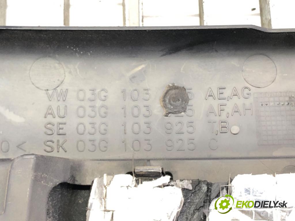 VW GOLF V (1K1) 2003 - 2010    2.0 TDI 103 kW [140 KM] olej napędowy 2004 - 2008  kryt motora 03G103925AE (Kryty motora)