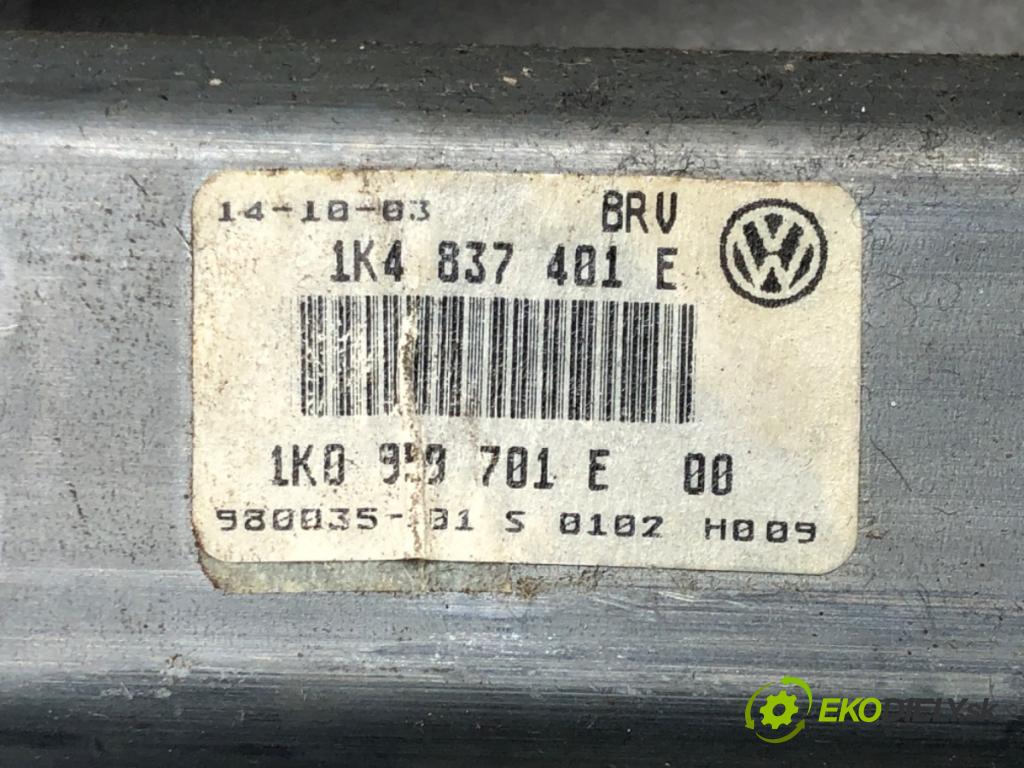 VW GOLF V (1K1) 2003 - 2010    2.0 TDI 103 kW [140 KM] olej napędowy 2004 - 2008  mechanismus okna levý přední část 1K0959793C