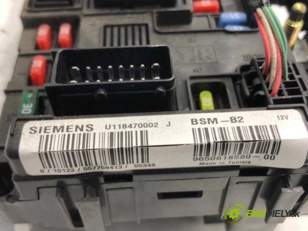 PEUGEOT PARTNER Nadwozie pełne/minivan (5_, G_) 1996 - 2022    1.4 55 kW [75 KM] benzyna 1996 - 2015  Modul BSM 9650618580 (Ostatné)